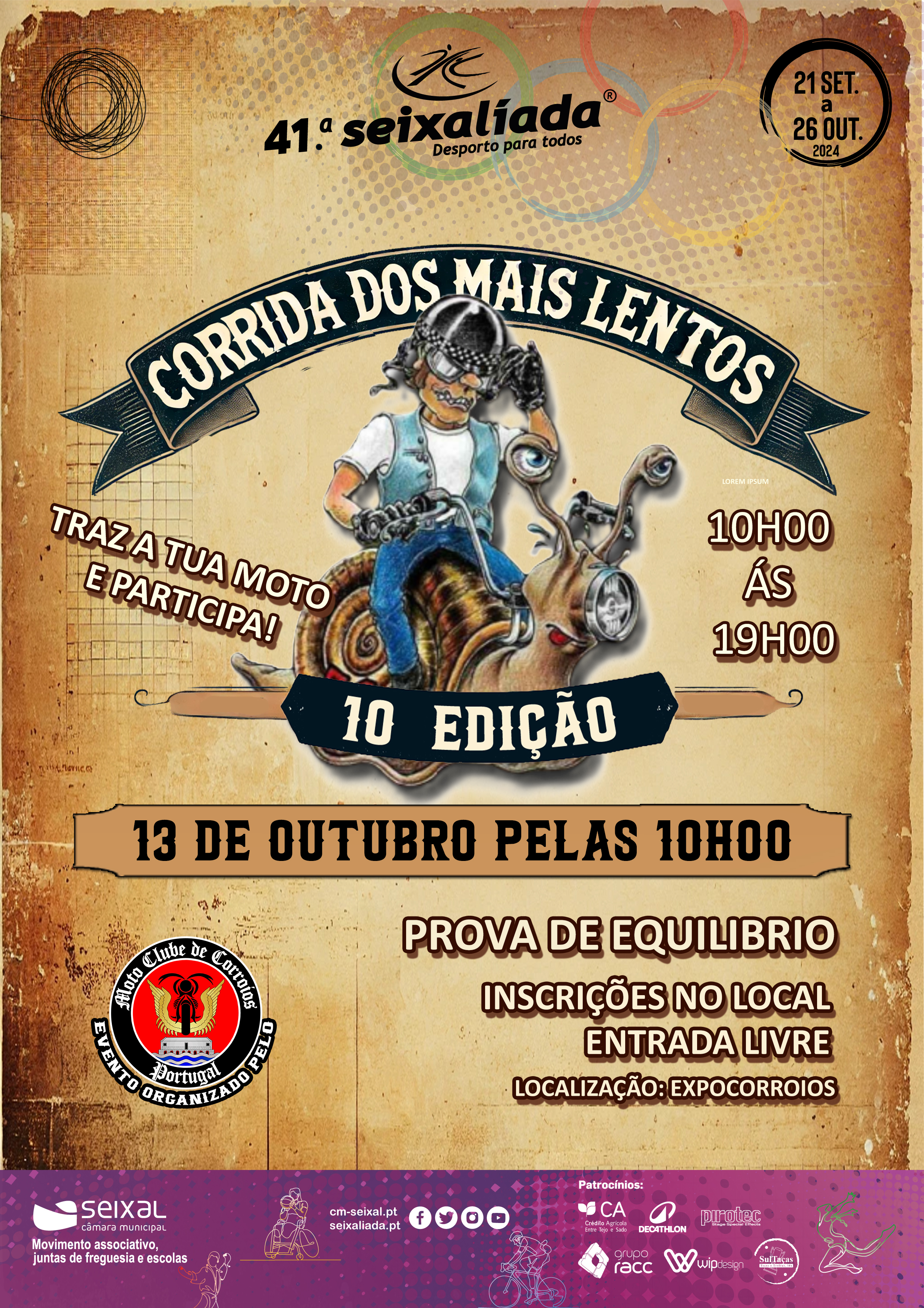 Motociclista em pista